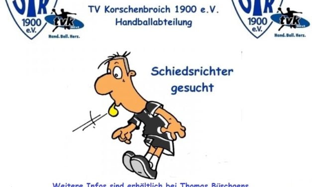 Wir suchen dich! Schiedsrichter beim TV Korschenbroich: Lehrgangbeginn 9. Juli 2025