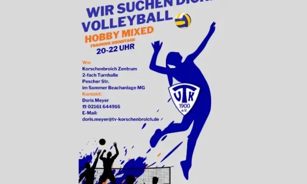 TV Korschenbroich sucht Volleyballbegeisterte!