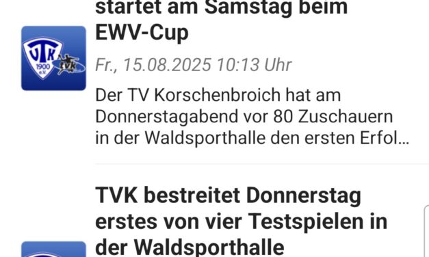 Die Handball-App des TV Korschenbroich