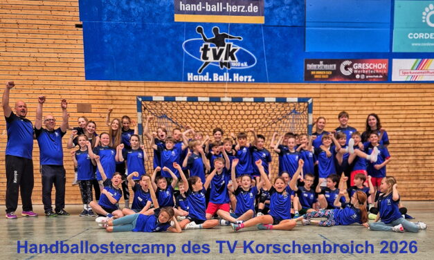 Über 40 Handballkids eroberten beim Ostercamp 2026 des TVK die Waldsporthalle