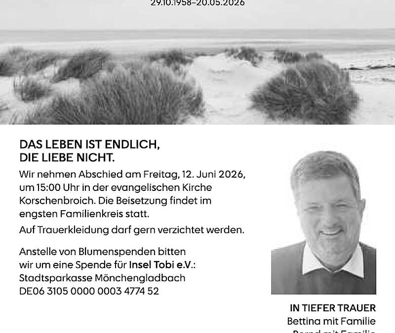 Der TVK trauert um seinen langjährigen Physio Jörg Pohlenz