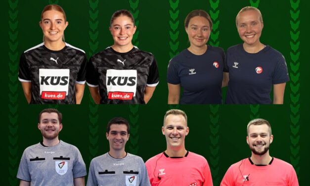 Kim und Janica Büschgens beim Berliner Sparkassen Cup an der Pfeife im Einsatz
